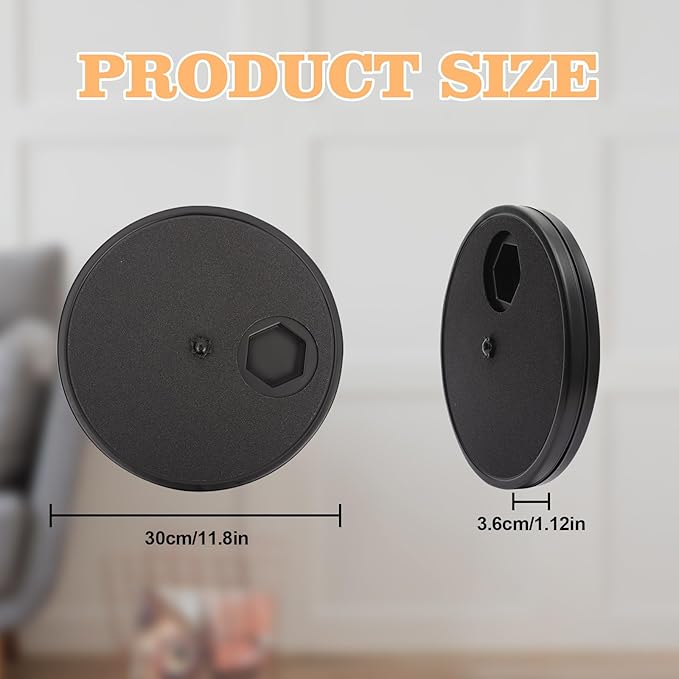 3 in 1 Rotatable Dog Scratch Board with Food Storage Compartment Box Round Stress-Free Scratch Pad ABS Nail Grinder Claw Care Dog Claw Grinder Board (Black)