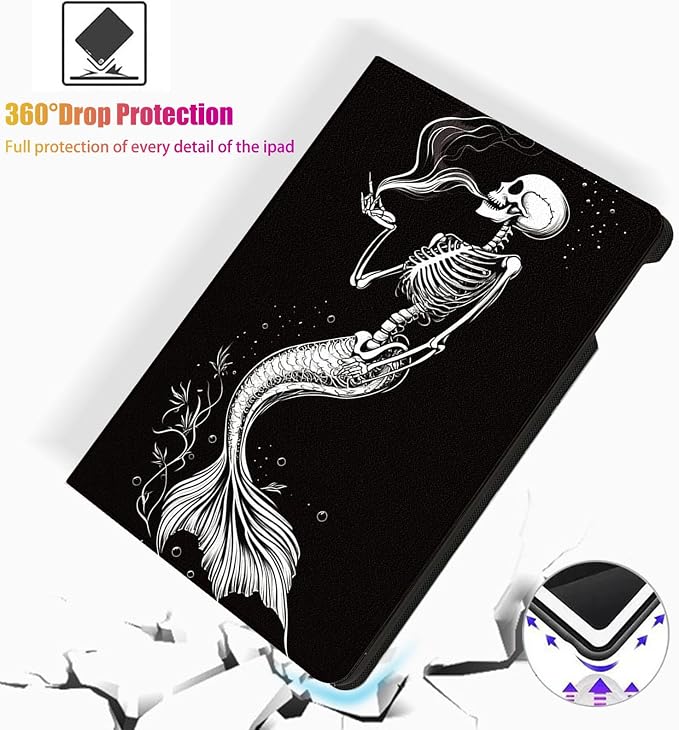 for Microsoft Surface Pro 8-13" 2021 Tablet Case,Auto Wake/Sleep,Adjustable Stand Protective Cover - Skeleton