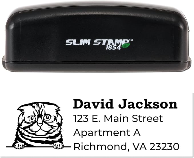 Foldex Customized Home Address Stamp - 7/8 x 2-1/4 - Ideal for Donation Requests - Made to Order Address Stamps for Homeowners - Personalize Your Mail with Unique Stamps