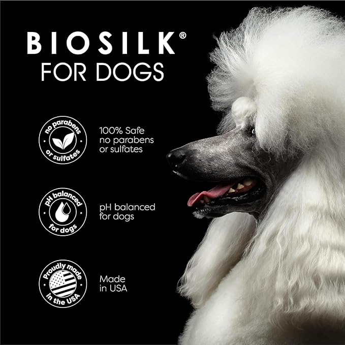 BioSilk for Dogs Silk Therapy Conditioner with Natural Coconut Oil, Moisturizing Dog Conditioner, Sulfate and Paraben Free, pH Balanced for Dogs, Made in USA, 12 Fl Oz - 2 Pack