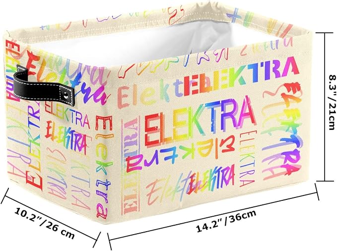 Personalized Storage Bins with Name Custom Kids Storage Basket Cubes Organizer with Handles for Organizing Boys and Girls Toys Shelf Closet Nursery Baskets Boxes, 1 Pack