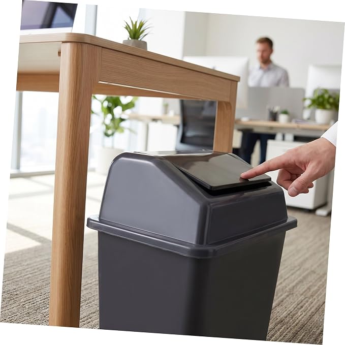 OSALADI Plastic Swing Lid Replacement for 10l Waste Bin, Rectangle Garbage Can Cover and Hygienic Maintenance, Suitable for Public Areas and Pet Food Storage