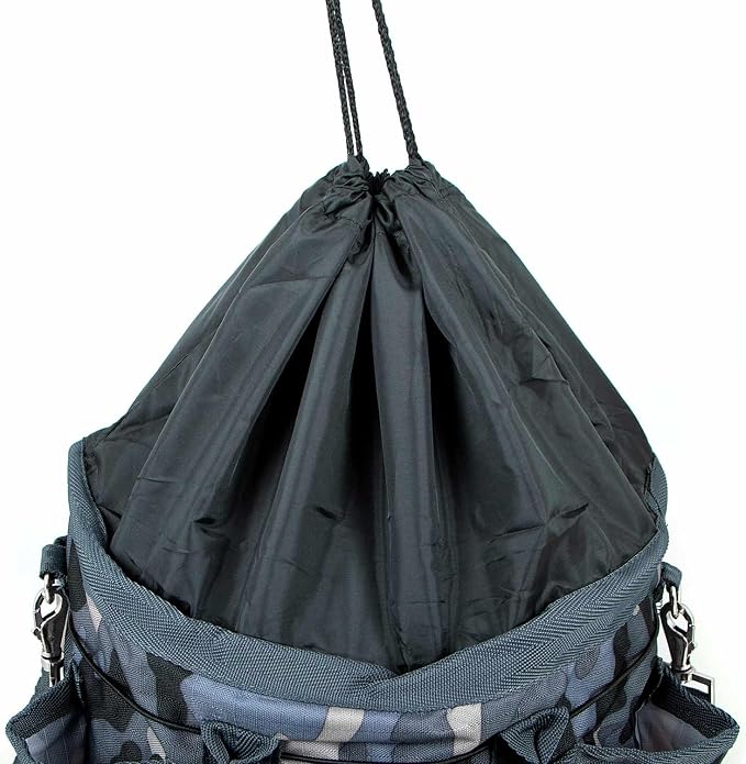 Jeffers Poplar Head Grooming Bag – Horse Grooming Organizer Tote with Pockets for Brushes, Tools, Clippers, Shampoo, Detangler – Stable Barn Kit Carrier for Horses, Pets, Livestock, Urban Camo
