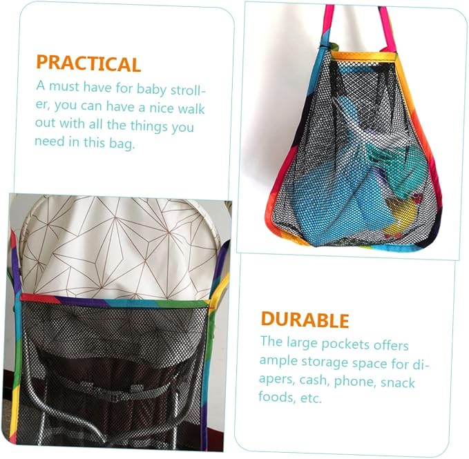 LIOOBO 2sets 6pcs Stroller Organizer Bag Hanging Storage Bags for Diapers and Mesh Design for Easy Access Sturdy and Efficient Stroller Accessories 6pcs*2