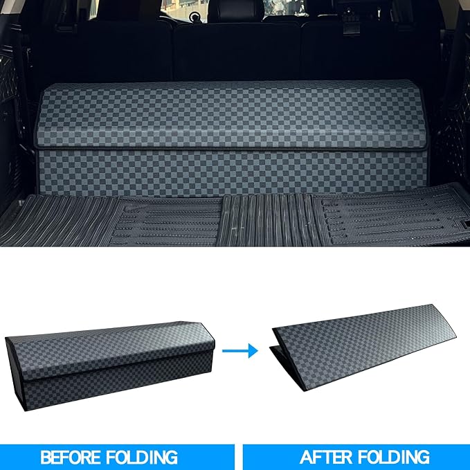 Car Trunk Organizer for For Ford Bronco - Custom Fit,Easy Installation，Large Space Outdoor Trunk Organizer with Leather,Hook and Loop Fastener,4-Layer Cover,For Ford Bronco 2021-2025