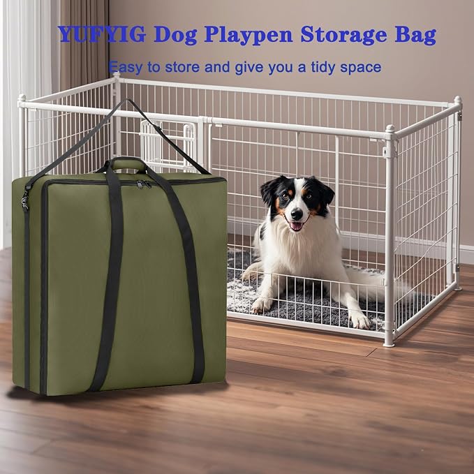 32" Dog Fence Storage Bag for Camping & RV Trips Comfortable Carry | Suitable for Foldable Exercise pens, Dog Fence Travel Bag With Handles, 600D Oxford Fabric,Neat Storage, Wear-Resistant