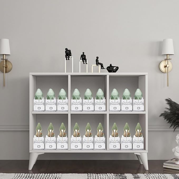 Clear Shoe Slot Organizer, 20 Pack Adjustable Shoe Slots Organizer for Closet Clear Shoe Stackers Shoe Rack Holder Shoe Space Savers for A Pair of Shoes(Transparent)