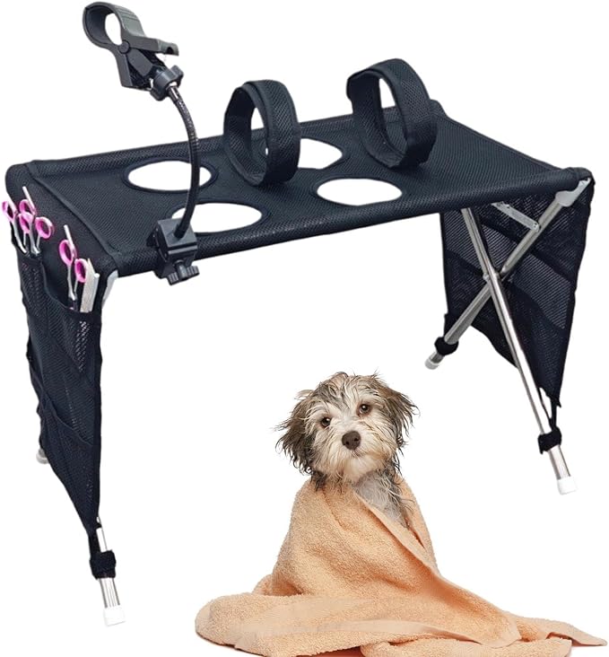 Dog Grooming Table - Pet Grooming Station, Foldable Groomings Hammock | Grooming Arm, Pet Bathing Station, Dog Grooming Supplies For Home Washing Drying Brushing Trimming Nail Care Puppy Cat