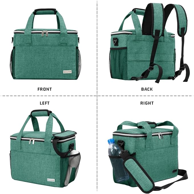 BAGLHER Dog Travel Bag Backpack Pet Supplies Backpack Pet Accessories Storage Bag 5-Piece Set With Shoulder Strap 2 Lined Pet Food Containers 2 Foldable Feeding Bowls Essential Kit for Pet travel