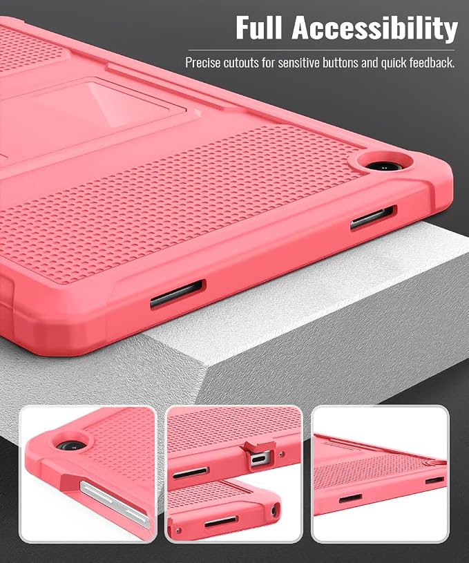 MoKo Shockproof Case Fit Samsung Galaxy Tab A11+ Plus/ A9+ 11 Inch | Full Body Rugged Stand Back Cover with Built-in Screen Protector for Galaxy Tab A11+/ A9+ Tablet, Watermelon Red