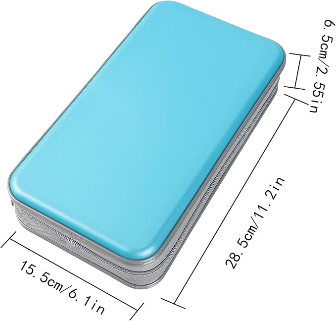 UENTIP CD Case,96 Capacity Hard Plastic DVD Case Holder for Car Home Travel (Pack of 2)