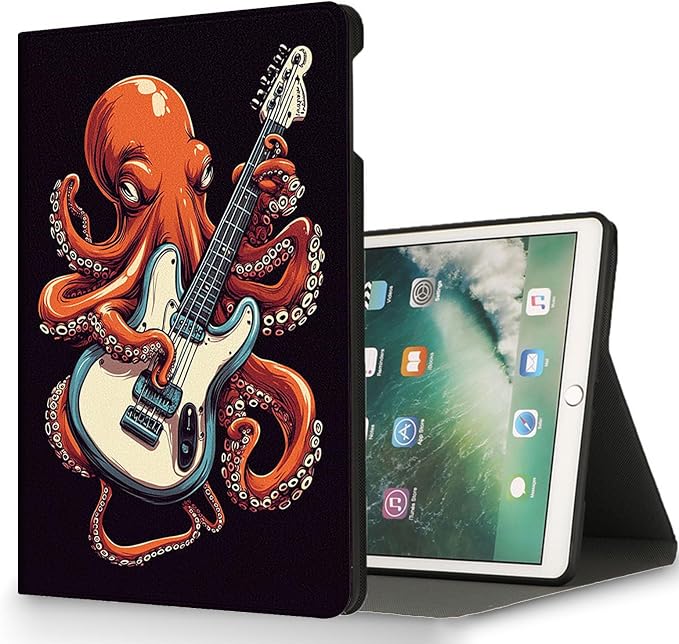 for Microsoft Surface Pro 8-13" 2021 Tablet Case,Auto Wake/Sleep,Adjustable Stand Protective Cover - Octopus Guitar