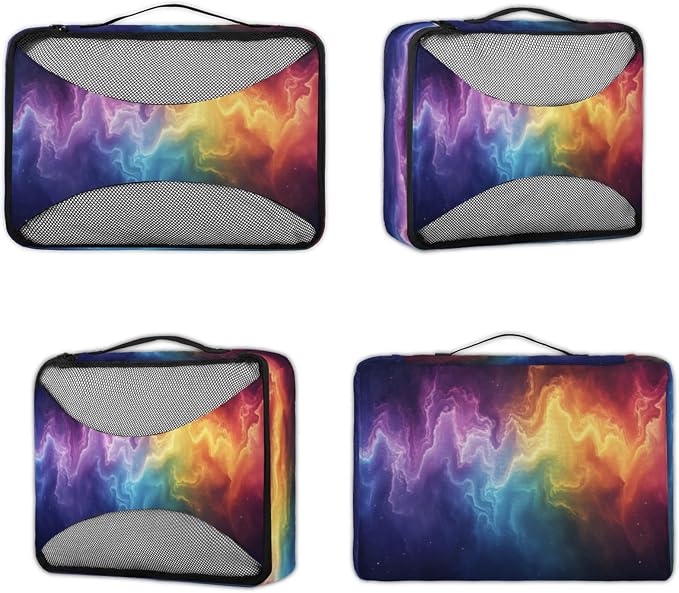 Packing Cubes for Travel, Glitter Travel Luggage Packing Organizers for Women Men, Large Custom Toiletries Bag for Clothes Shoes, Corlorful Glitter