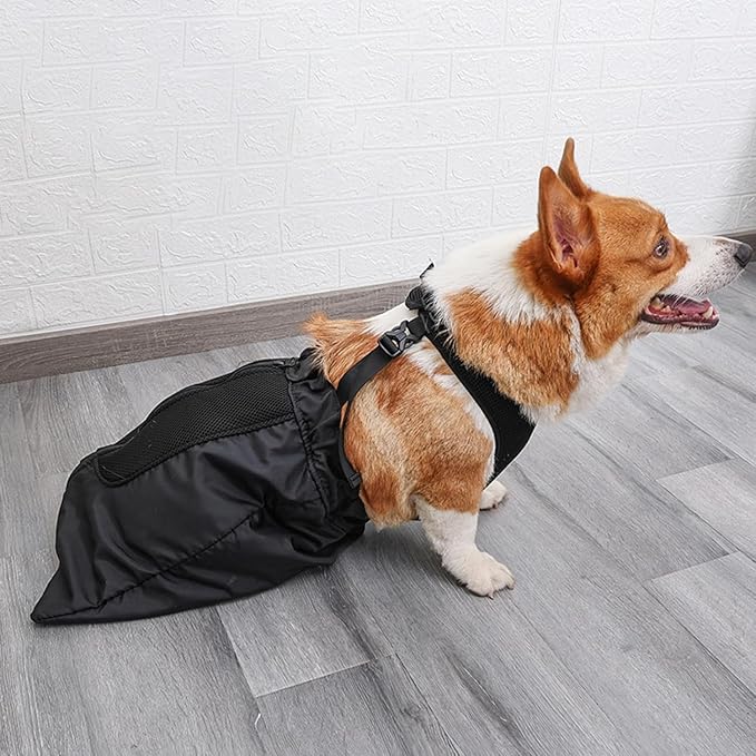 Drag Bag for Paralyzed Pets, Indoor Dog Wheelchair Alternative for Disabled Back Rear Legs Dog, Protects Chest and Limbs, Durable Breathable and Comfortable (S)
