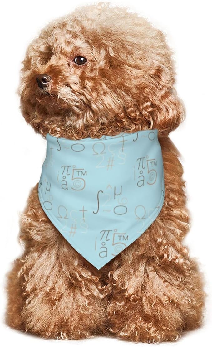 Teacher's Pet Dog Bandana,Funny Bandana Gift,Photo Prop Accessories for Dog Lovers Owner Gift,Triangle Reversible Fall Scarf, Adjustable (Blue)