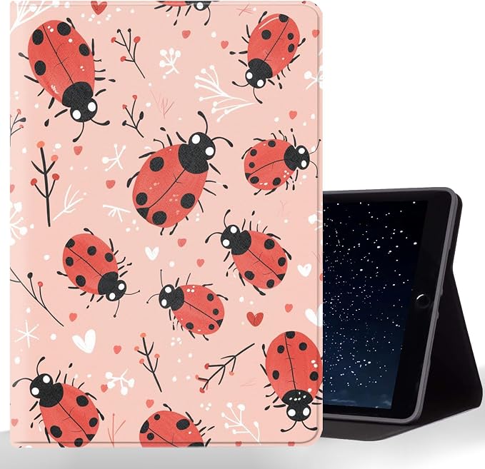 Tablet Case for iPad 10.5 Inch (iPad Air 3/Pro,2017/2019),Shockproof Protective Cover with Stand,Auto Wake/Sleep,Ladybug