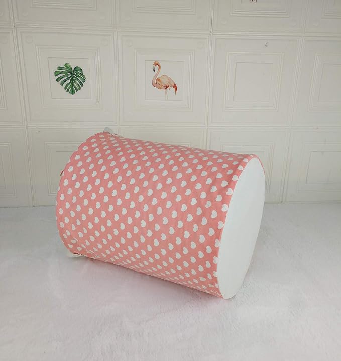 MAIZMZ Pink Laundry Basket Kids Hamper Storage Bins Girls Nursery Hamper Waterproof Organizer Toy Box Large Canvas Collapsible Chest for for Bedroom,Clothes Organizer Basket,Toys Bin,Room Decor
