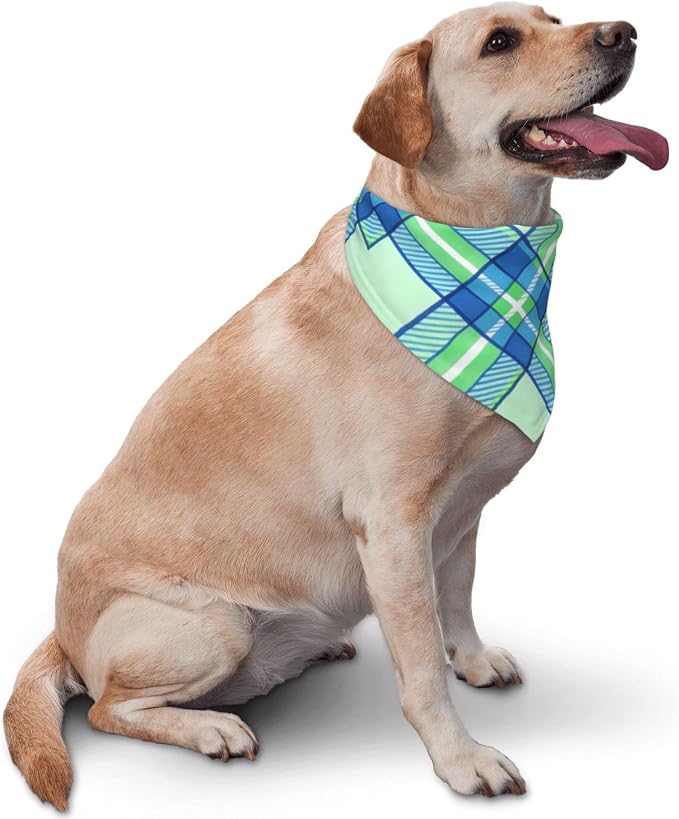 Teacher's Pet Dog Bandana,Funny Bandana Gift,Photo Prop Accessories for Dog Lovers Owner Gift,Triangle Reversible Fall Scarf, Adjustable (Checkered)