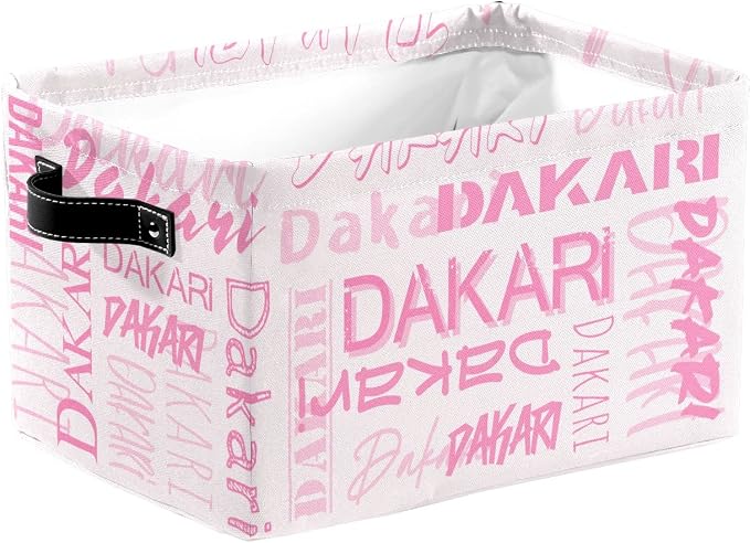 Personalized Storage Bins with Name Custom Kids Storage Basket Cubes Organizer with Handles for Organizing Boys and Girls Toys Shelf Closet Nursery Baskets Boxes, 1 Pack