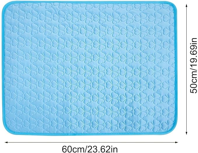 Cooling Mat Summer Washable Cat Cooling Mat for Pet Anti-Slip Sleeping Rug | Summer Breathable Washable Mat Cushion For Puppy Kennel Carrier Indoor Outdoor Sleeping And Travel Washable Cat Cooling Mat