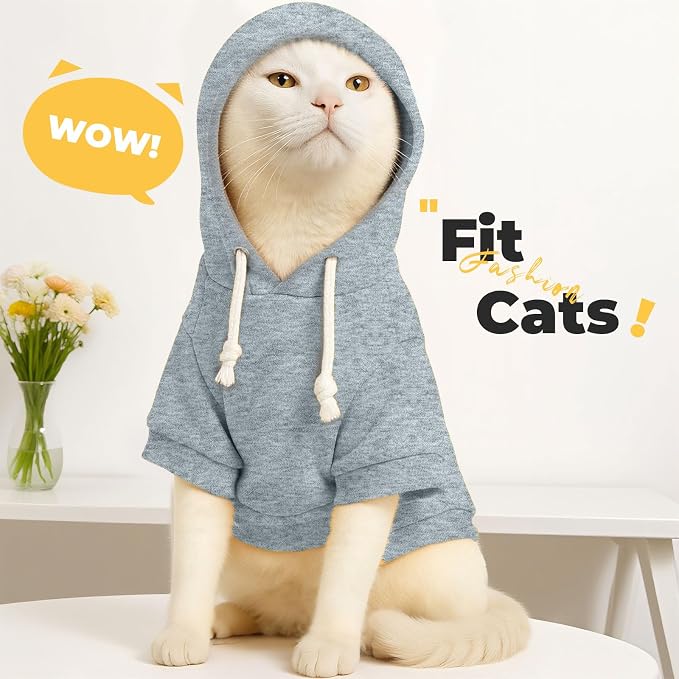 PETCARE Basic Dog Hoodie Sweaters for Small Medium Large Dogs Cats Puppy Clothes Soft Warm Fleece Dog Hoodies Sweatshirt with Small Pockets Fall Winter Chihuahua Dachshund Golden Retriever Outfits