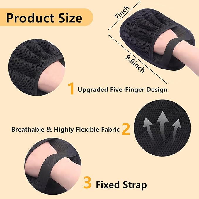 Upgraded Electrostatic Pet Hair Removal Glove for Cats & Dogs - Thickened Reusable & Washable Magic Brush, Pet Hair Remover Glove Tool for Clothes, Couch, Carpet, Furniture & Car Seat
