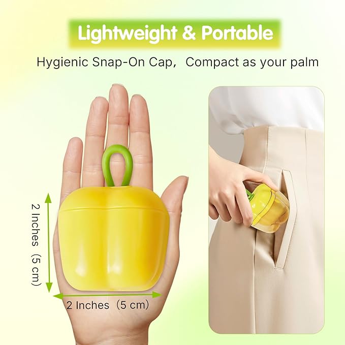 2 Pcs Protable Mini Lint Rollers, Reusable Washable Lint Rollers for Clothes Car Seats with Protective Cap, Travel Portable Lint Roller - Fits in Wallet, Pet Hair Remover(Green)