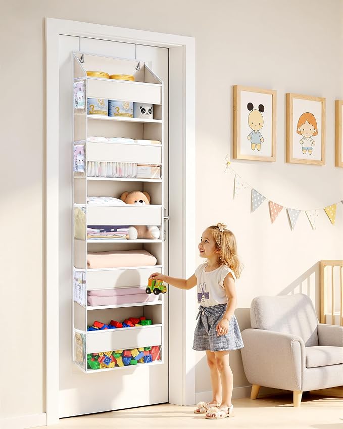 ULG 2 Pack 5-tier Over the Door Organizer Beige