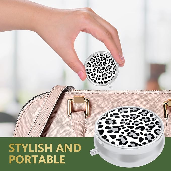 Pill Box, Small Pill Case for Purse & Pocket, Travel Medicine Organizer | Cute Travel Medicine Organizer, Portable Medicine Container Holder to Hold Vitamins, Medication, Fish Oil & Supplement