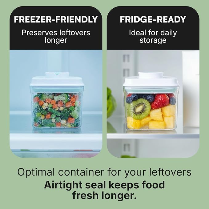 Bop Top Airtight Food Storage Containers | Pop-Top Lid | 3.5 Cups / 28 Oz | kitchen canister set, for flour, sugar, snacks, pasta, baking