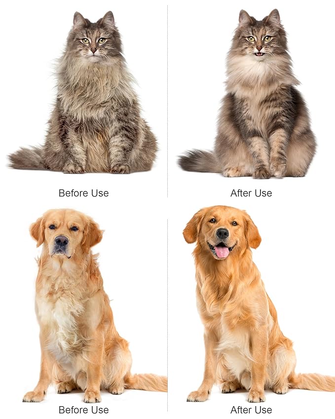 Pet Steam Brush Dog Cat 2026 New Grooming Comb for Shedding, Floating Hair, Smooth & Detangling, Gentle Cool Mist Softens Hair Reduces Static Helps Pets Who Dislike Bathing,2*Waterless Shampoo