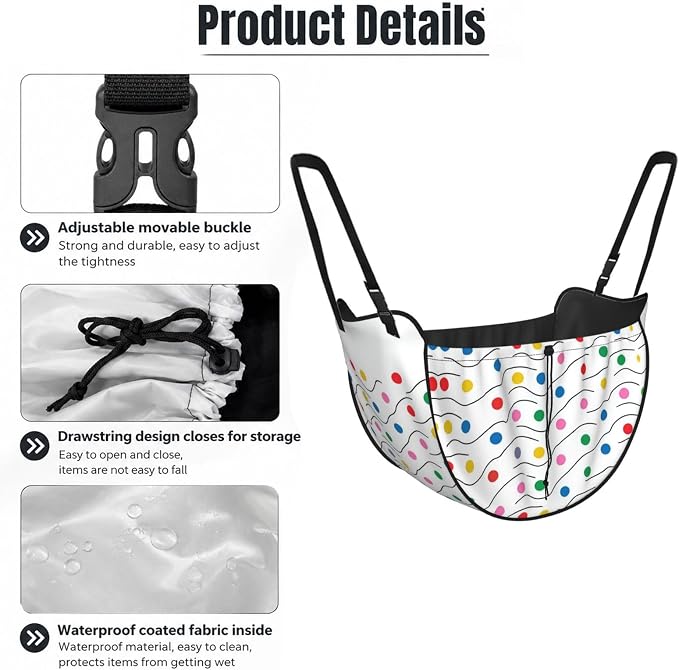 Dot Wave Car Seat Organizer-Backseat Storage Bag for Travel | Waterproof Durable. Holds Snacks Gear Essentials. Fits Most Cars.