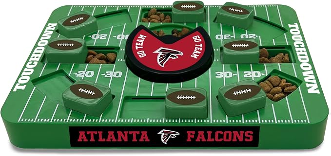 Pets First NFL Atlanta Falcons Large Puzzle Toy, New Size, Interactive Dog Treat & Slow Feeding Toy
