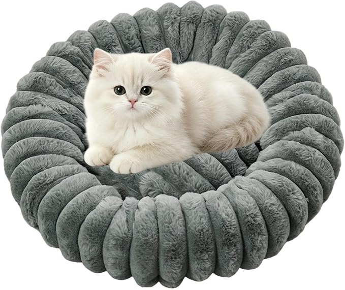 Cat and Dog Sleeping Mat, Round Pet Relaxation Bed | Washable Puppy Kitten Donut Bed | Non-Slip Round Comfortable Thick Dog Bed Cat Sofa For Small Dogs, Cat