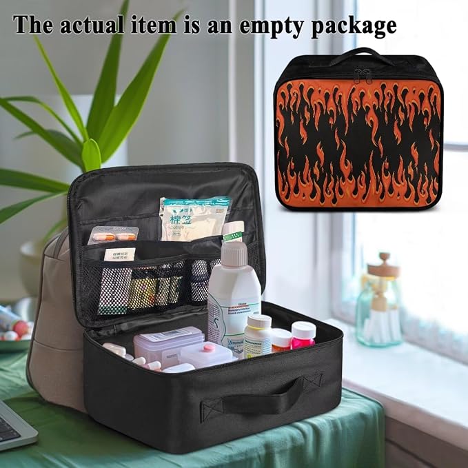 Rnyleeg Fire First Aid Bag Empty for Men Emergency Medical Kit First Aid Kit for Home Portable Medical Bag for Travel
