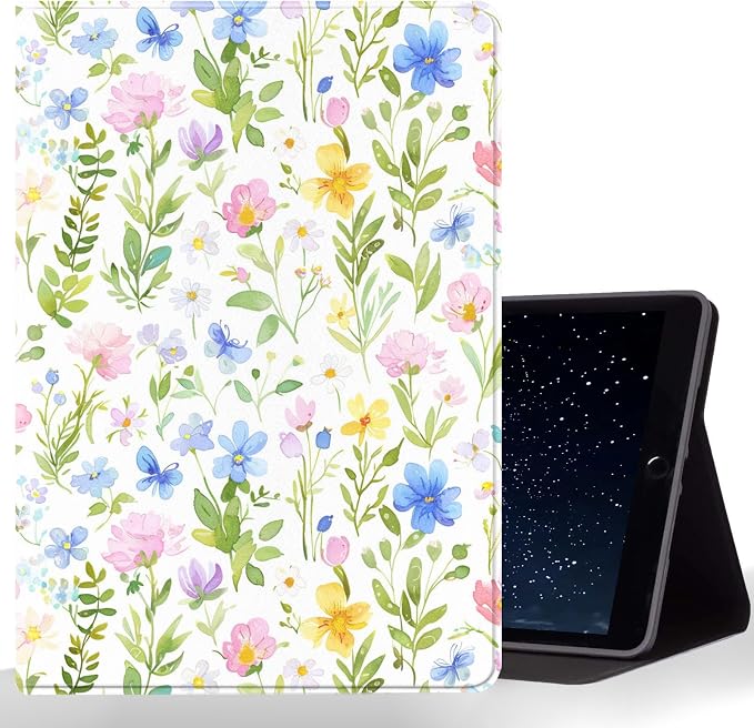 Tablet Case for iPad Pro 13 Inch M5/M4 (2025/2024,8th/7th Generation),Shockproof Protective Cover with Stand,Auto Wake/Sleep,Watercolor Floral