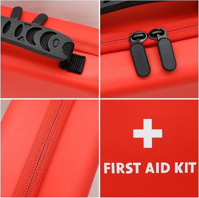 Faylapa Travel First Aid Pouch, Empty First Aid Bag, 9x7x3 inches Portable Outdoor First Aid Medical Storage Organizer Bag for Travel, Boat, Office, Sports, Hiking, Outdoor(Bag Only)
