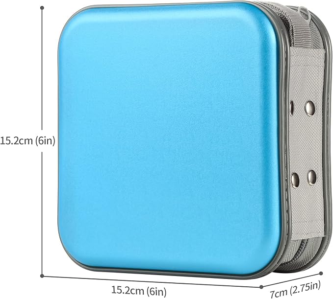 UENTIP DVD Case,48 Capacity CD Case Portable Holder,For Car Home Travel | CD Holder DVD Case, Smooth Double Zipper, Hard Plastic Shell, Scratch-Resistant, Slip-Resistant Tab, Blu-ray/CD/DVD Storage