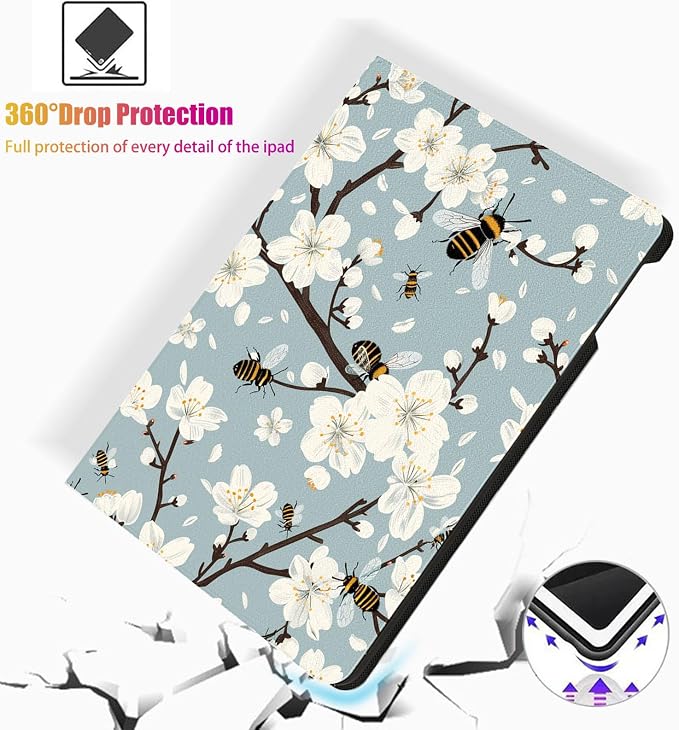 for Samsung Galaxy Tab S11-11 Inch 2025 Model X730/X736B/X736 Tablet Case,Auto Wake/Sleep,Adjustable Stand Protective Cover - Skull Butterfly Flower