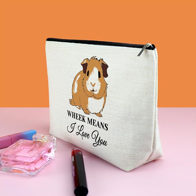 Guinea Pig Gifts Makeup Bag Guinea Pig Lover Gifts Animal Lover Gift Cosmetic Bag Guineas Pigs Themed Gift Christmas Birthday For Her Him Animal Lovers Friends Travel Bag