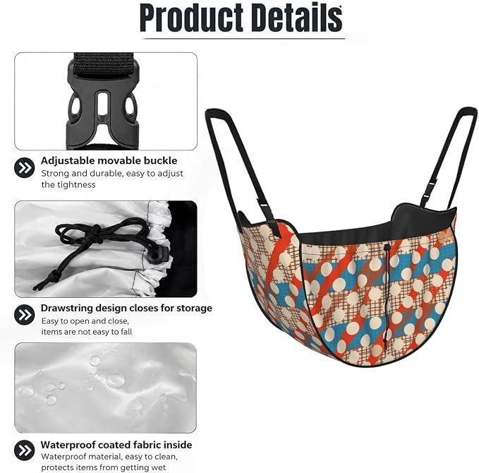 Dot Plaid Car Seat Organizer-Backseat Storage Bag for Travel | Waterproof Durable. Holds Snacks Gear Essentials. Fits Most Cars.