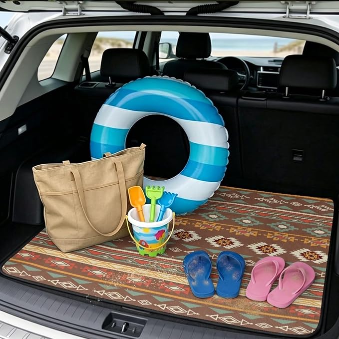Howilath Southwest Tribal Car Trunk Liner Non-Slip Rear Trunk Cover Auto Interior Accessories Fits Most Sedan & SUV, 29"x39"