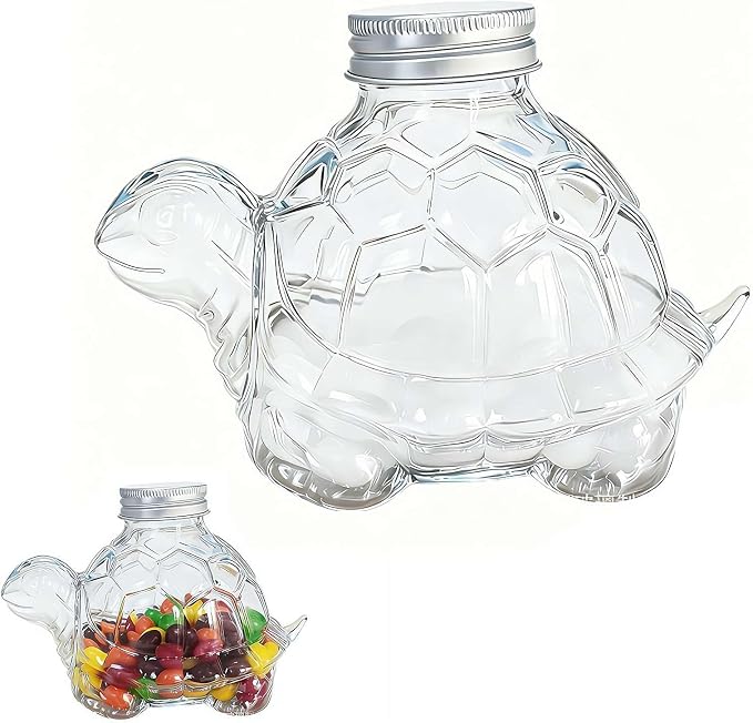Turtle Candy Jar, Pet Cookie Jar, Glass Dog Storage Snacks Treat Container With Lid, Adorable Candy Jars For Cookie, Candies, Coffee Pods, Pet Lovers Gifts