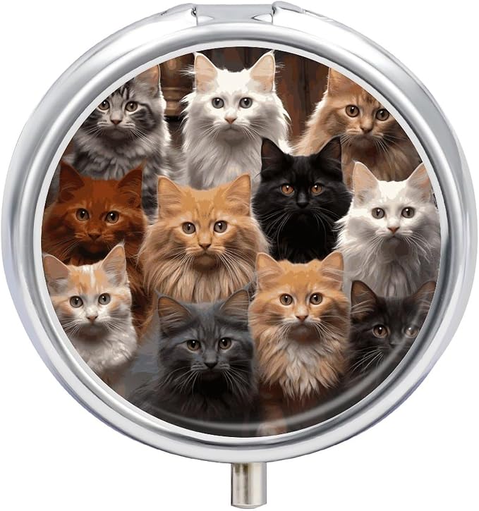 Pill Box Portable Pet Home Pill Case Cute Pill Organizer for Vitamins Supplements