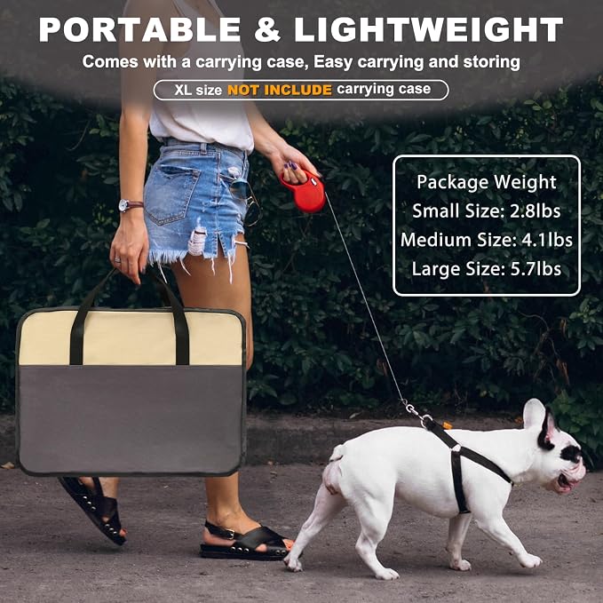 Aivituvin Dog Playpen, Foldable Pet Play Pens with Carrying Bag for Cat, Puppies, Rabbits, Portable Dog Tent Crates Cage for Travel Camping Indoor Outdoor, Removable Shade Cover, Brown S