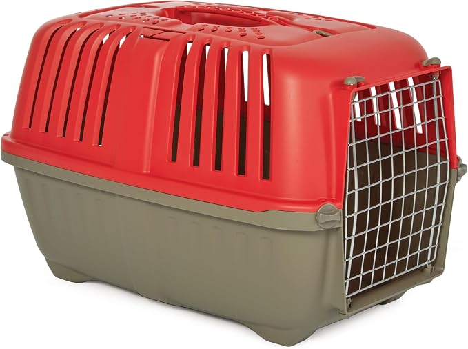 Midwest Homes Spree Travel Carrier 24-Inch Hard-Sided Dog & Cat | Hard-Sided Pet Carrier, Steel Door, Ventilated Design, Locking Tabs, Easy Assembly