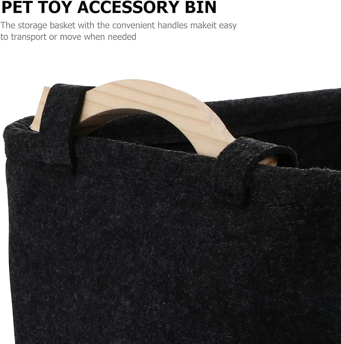 TEHAUX Puppy Supplies Pet Dog Storage Basket, Pet Organizing Blankets Leashes and Food for Holding Dog, Food, Clothes, Easy and Convenient to Carry Supplies Containers