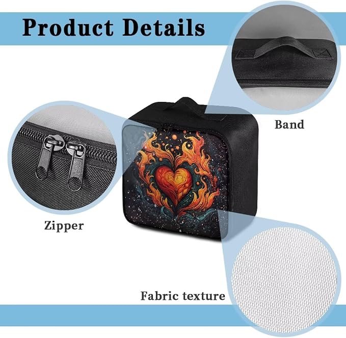 First Aid Bag Empty Medium Love Heart-Shaped Medical Bag Empty Travel Medicine Bag Pattern First Aid Pouch Empty Travel Rescue Pouch First Responder Storage Medicine Emergency Bag