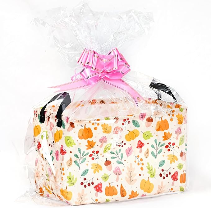 Baby Storage Basket Nursery Box Laundry Hamper Organization Bins for Toys and Clothes with Handles (Leaf)