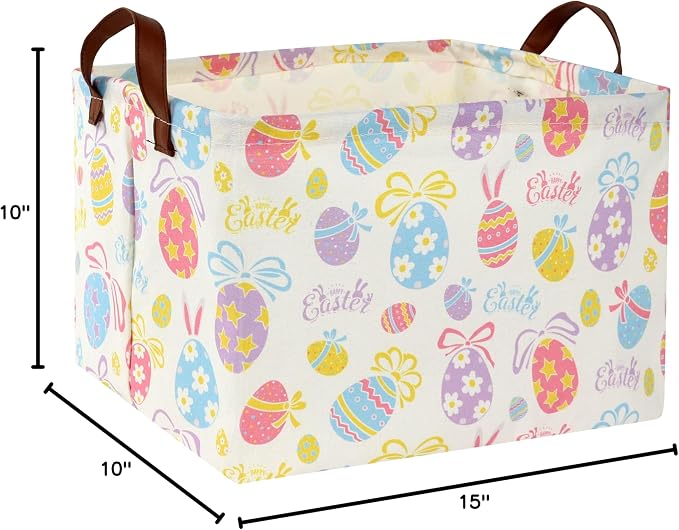 Rectangular Kids Storage Bin Basket Organizer for Baby Room Decor & Easter Gifts